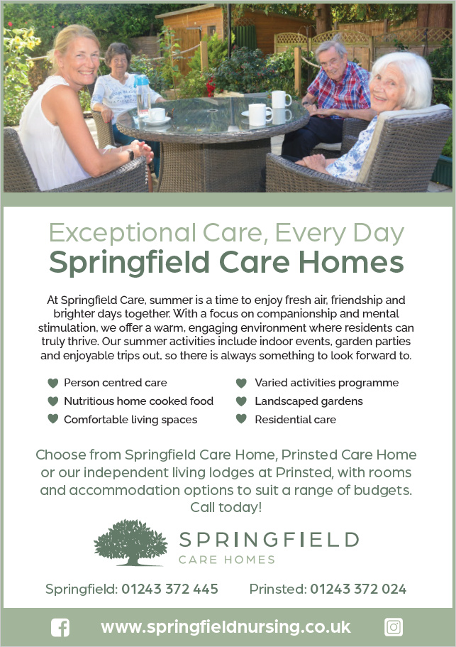 Springfield Care Homes advertisement 2026